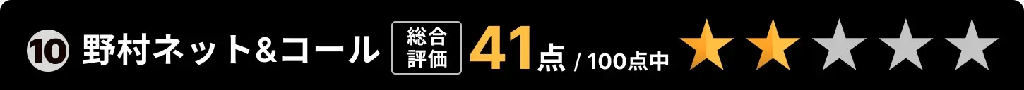 10位：野村ネット&コール